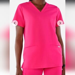 FIGS Pink SCRUB TOP